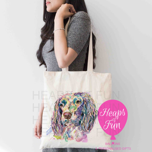 Personalised Spaniel Tote Bag | Custom Dog Lover Gift