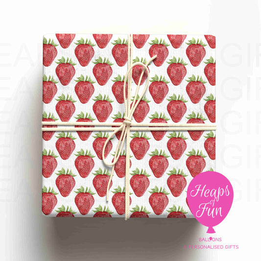 Strawberry Wrapping Paper – Cute Fruit Gift Wrap