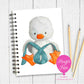 Teal Ribbon Awareness Notebook – Duck Design Journal