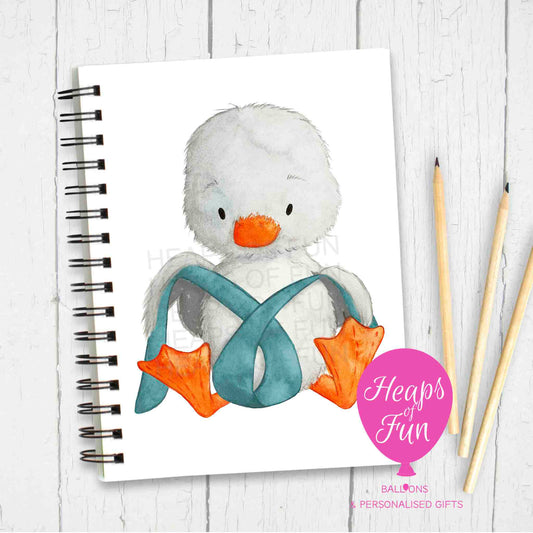 Teal Ribbon Awareness Notebook – Duck Design Journal