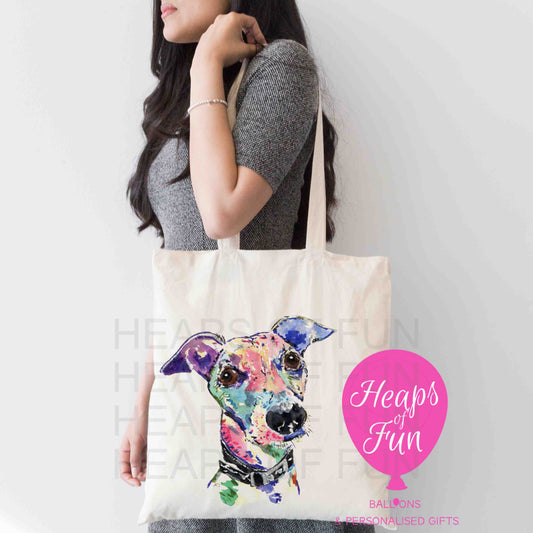 Personalised Whippet Tote Bag | Custom Dog Lover Gift
