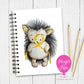 Yellow Ribbon Awareness Notebook – Hedgehog Design Journal