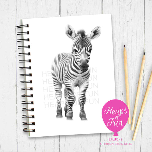 A5 Personalised Zebra Notebook – Sketchy Design