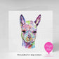 Colourful Alpaca Greeting Card 6x6 – Watercolour Llama Card - For any occasion