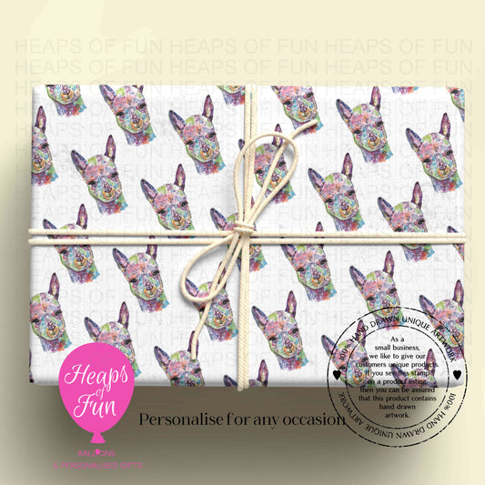 Personalised Alpaca Wrapping Paper – Custom Name Gift Wrap for Birthday, Retirement ,  & Any Special Occasion,  Farm Animal Gift Wrap , From £2.99