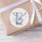 Personalised Reindeer Inital Christmas Stickers - 3 colours available