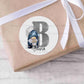 Personalised Gonk Inital Christmas Stickers