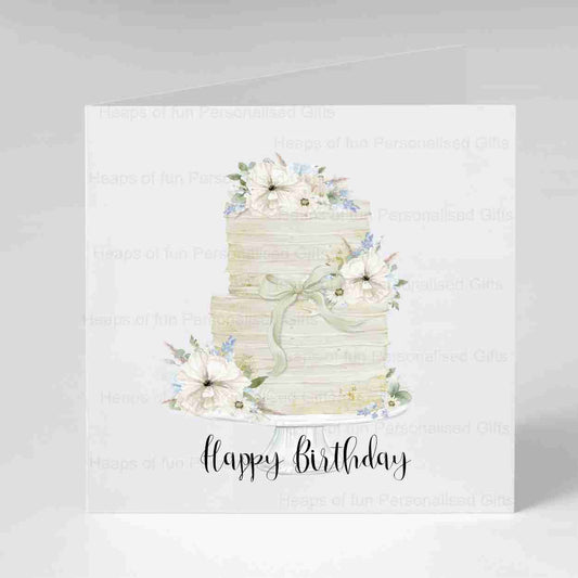 Boho Cake Birthday Card