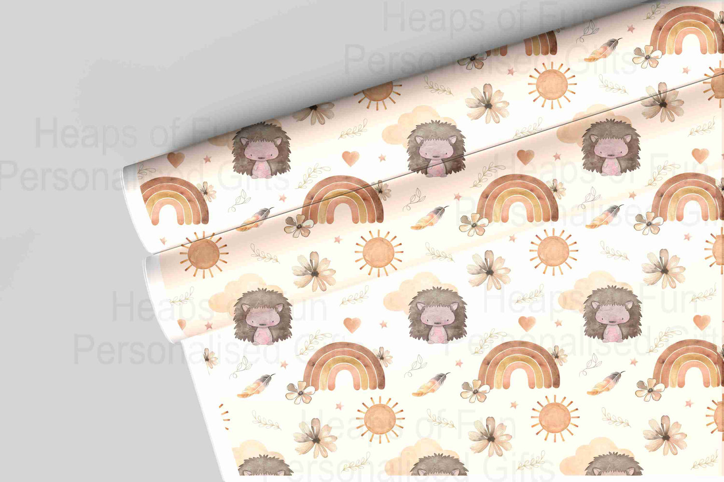 Boho Hedgehog Wrapping Paper - For any occasion