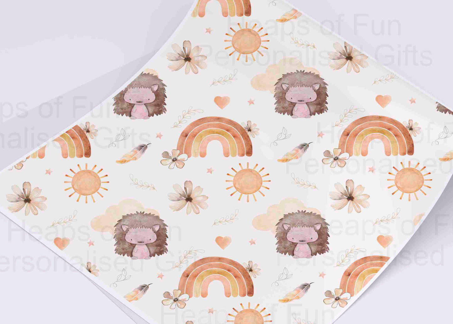 Boho Hedgehog Wrapping Paper - For any occasion