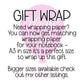 a pink and black gift wrap with the words gift wrap on it