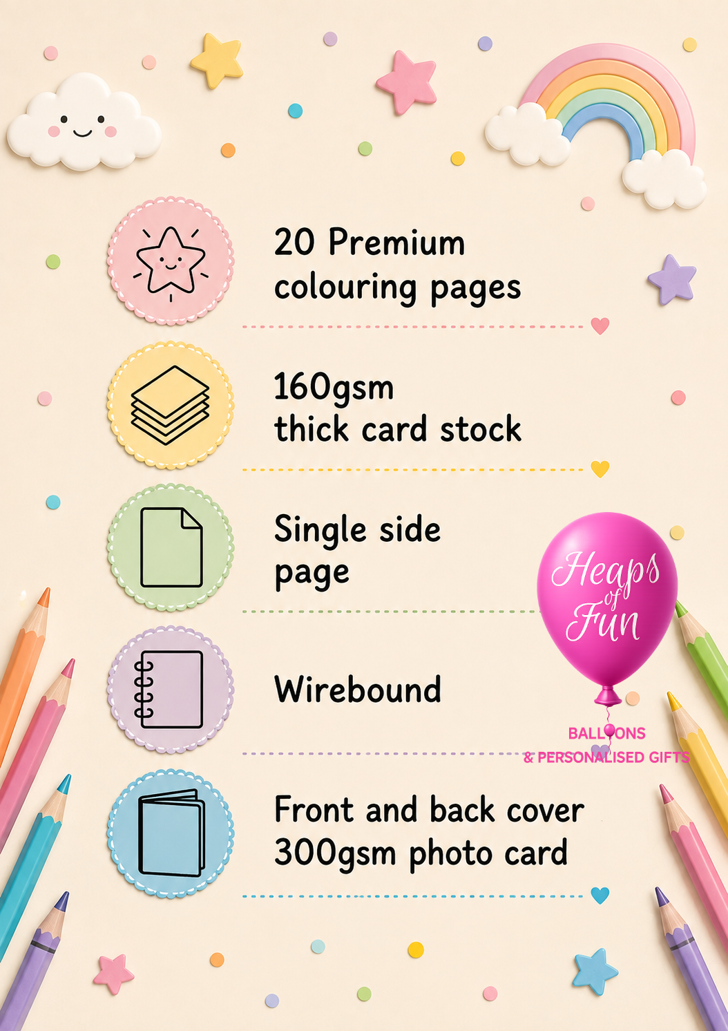 Cute Unicorn Colouring Book for Kids | 20 Magical Unicorn Pages
