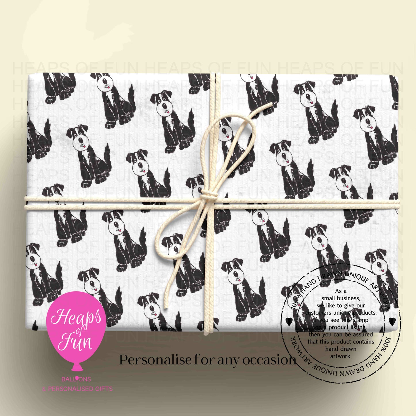 Personalised Cute Cow Wrapping Paper | Custom Name Gift Wrap for Birthday, Retirement ,  & Any Special Occasion,  Farm Animal Gift Wrap , From £2.99