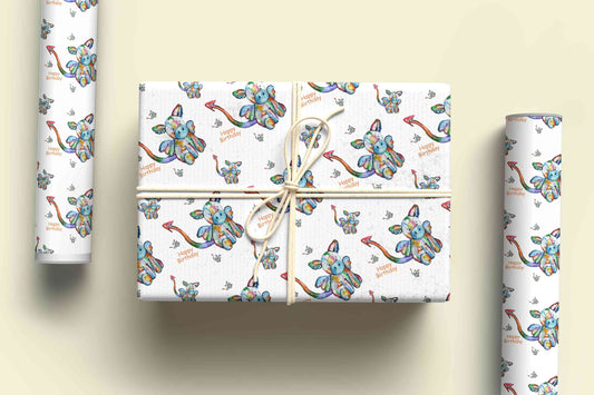 Rainbow Dragon Wrapping Paper