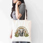Boho Elephant Tote Bag – Rustic Rainbow Jungle Animal Design