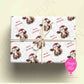 Personalised Festive Cow Christmas Wrapping Paper – Custom Name Gift Wrap