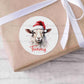 Personalised Festive Goat Christmas Stickers