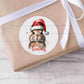 Personalised Festive Rabbit Christmas Stickers