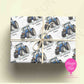 Personalised Festive Blue Tractor Christmas Wrapping Paper – Custom Name Gift Wrap