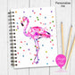 A5 Personalised Notebook – Flamingo Design | Custom Name Journal