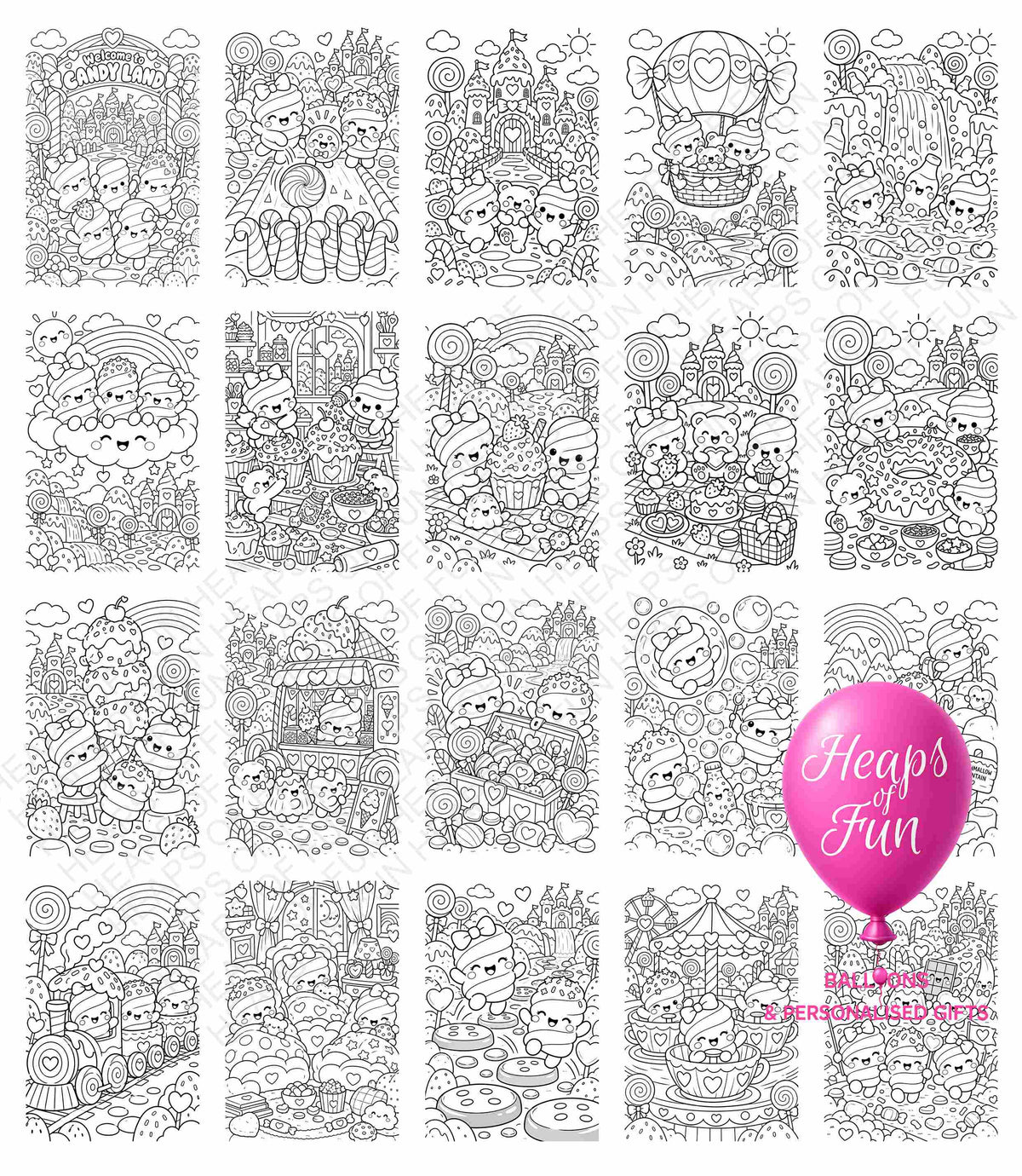 The Flumpettes Colouring Book for Kids | 20 Cute Candy Land Colouring Pages
