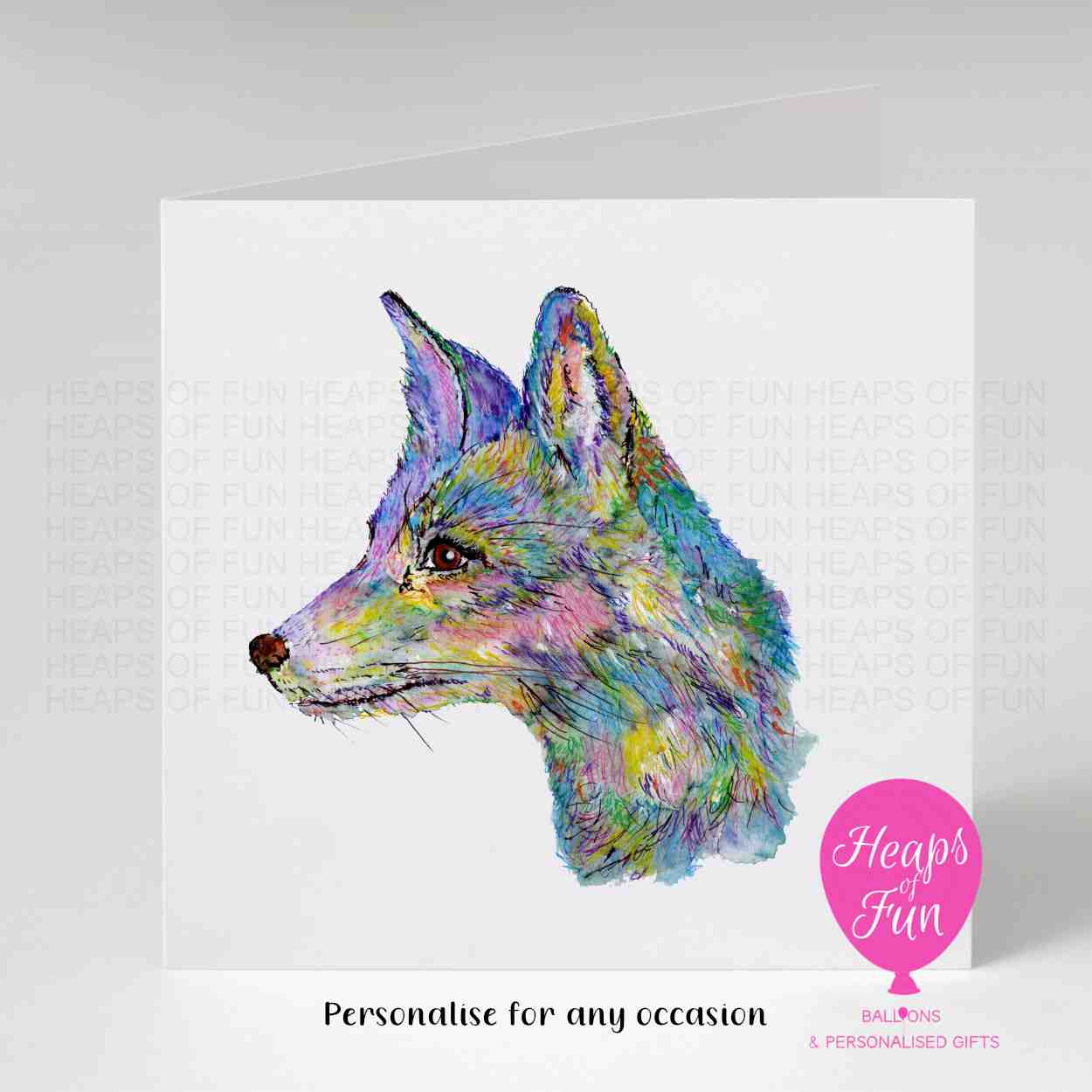Personalised Fox Greeting Card | Custom Card for Any Occasion