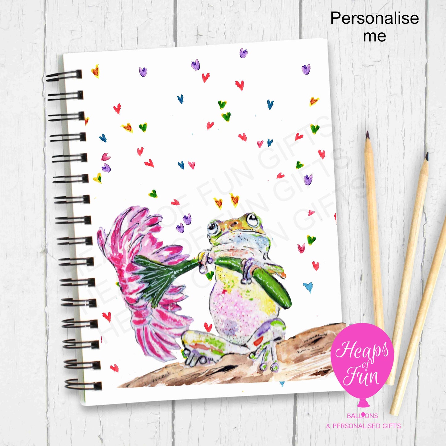 A5 Personalised Notebook – Frog Design | Custom Name Journal