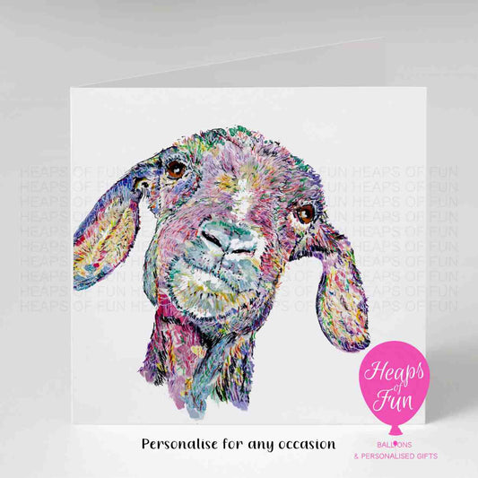 Personalised Goat Greeting Card | Custom Card for Any Occasion