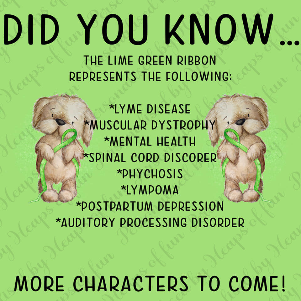 Lime Green Ribbon Awareness Notebook – Dog Design Journal
