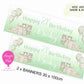 “Personalised green balloon and present birthday banner – custom milestone design 30x100cm”