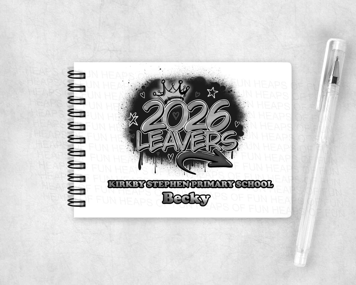 Personalised 2026 Leavers Notebook A5 | School Leavers Gift | Custom Name School Memory Book | End of Primary School Keepsake