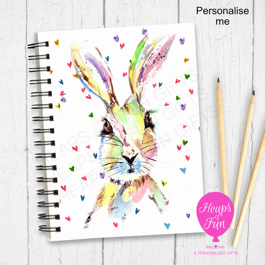 A5 Personalised Notebook – Hare Design | Custom Name Journal