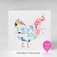 Personalised Hen Greeting Card | Colourful Farmyard Card for Any Occasion