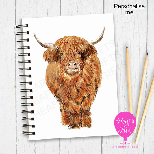 A5 Personalised Notebook – Highland Design | Custom Name Journal