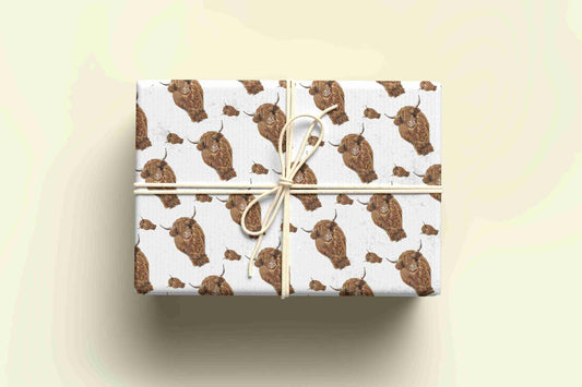 Highland Cow Wrapping Paper - For any occasion
