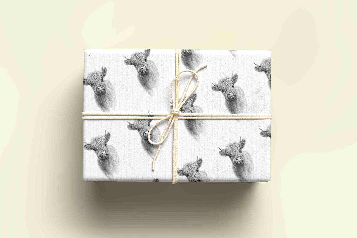 Sketchy Highland Cow Wrapping Paper - For any occasion