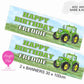 Personalised Green & Yellow Tractor Banner - Any name and Age