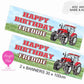 Personalised Red Tractor Banner - Any name and Age