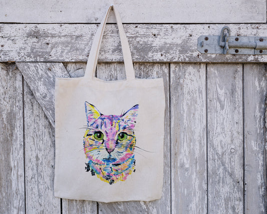 Personalised Tote Bag, Cat Tote Bag, Cat Gift, Reusable Bag