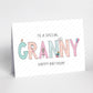 Granny Birthday Card, Special Granny, Happy Birthday, Get Well Soon, Good Luck,  Retirement