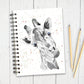 Personalised Custom A5 hint of colour Giraffe Themed Notebook | Lined or Plain | Matching Wrapping Paper | 60 Pages | Wire Bound