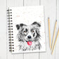 Personalised Custom A5 Collie Dog Themed Notebook | Lined or Plain | Matching Wrapping Paper | 60 Pages | Wire Bound