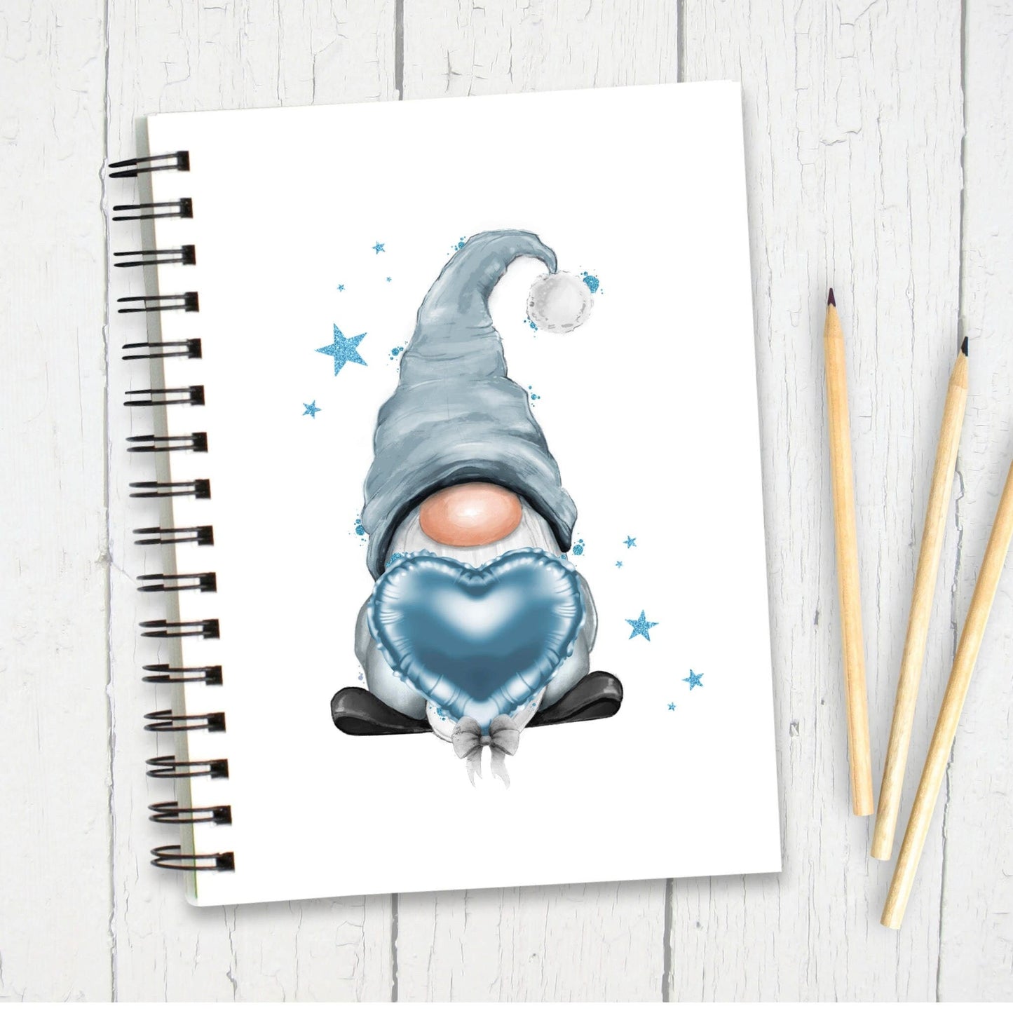 Personalised Custom A5 Gonk Themed Notebook | Lined or Plain | Matching Wrapping Paper | 60 Pages | Wire Bound