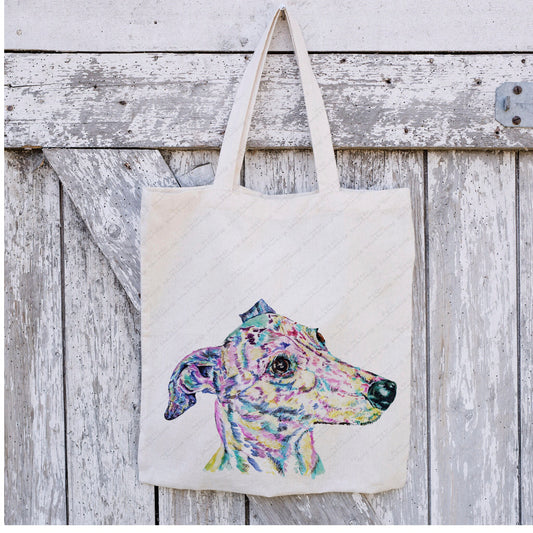 Personalised Tote Bag, Greyhound Tote Bag, Greyhound Gift, Reusable Bag