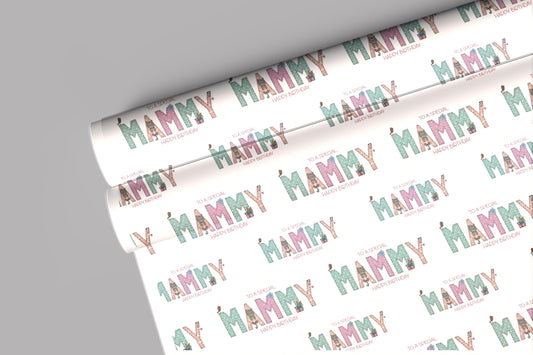 Mammy Wrapping Paper - Personalised Gift Wrap - Happy Birthday Wrapping Paper