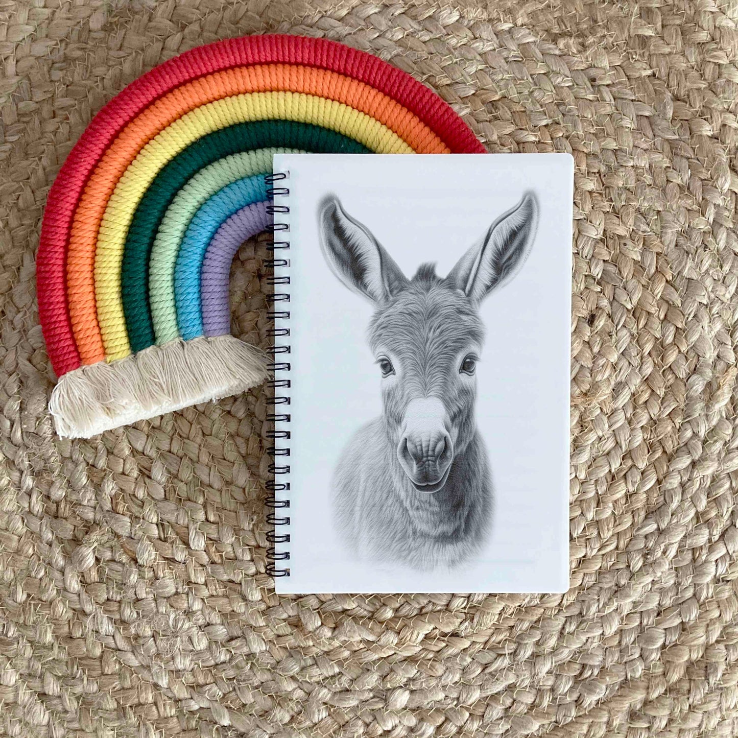 Personalised Custom A5 Donkey Themed Notebook | Lined or Plain | Matching Wrapping Paper | 60 Pages | Wire Bound