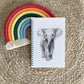 Personalised Custom A5 Elephant Themed Notebook | Lined or Plain | Matching Wrapping Paper | 60 Pages | Wire Bound