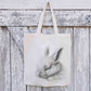 Sleeping Bunny Tote Bag, Reusable Bag, Personalised Tote Bag