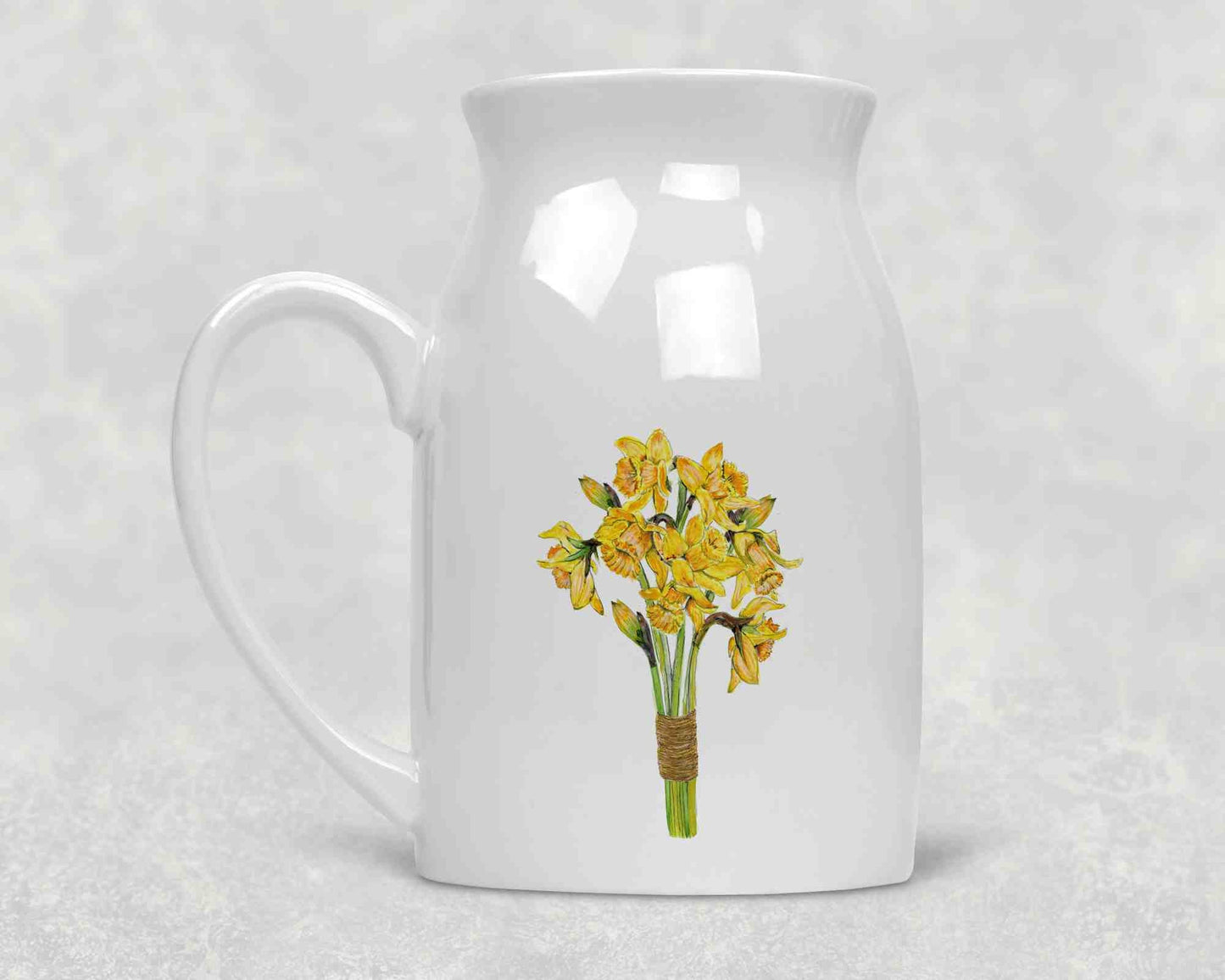 Daffodils Floral Gift, Ceramic Milk Jugs or Vase, Home Decor Gift