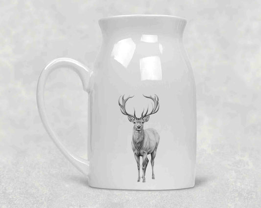 Stag Ceramic Milk Jug or Vase, Home Decor Gift